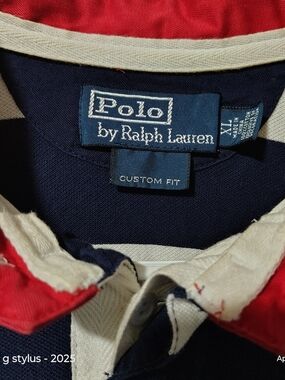 Polo by Ralph Lauren Navy & Red Rugby Shirt
